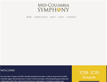 Tablet Screenshot of midcolumbiasymphony.org
